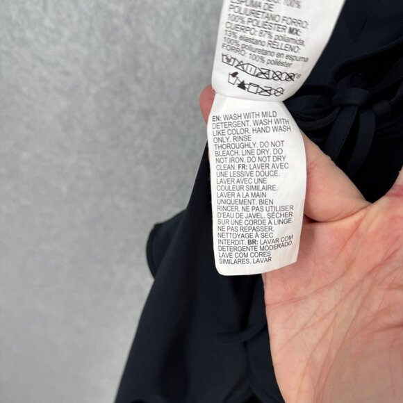 Roxy Womens Lace Back One Piece Swimsuit Size XL Black Beach High Leg Adjustable - Picture 8 of 12